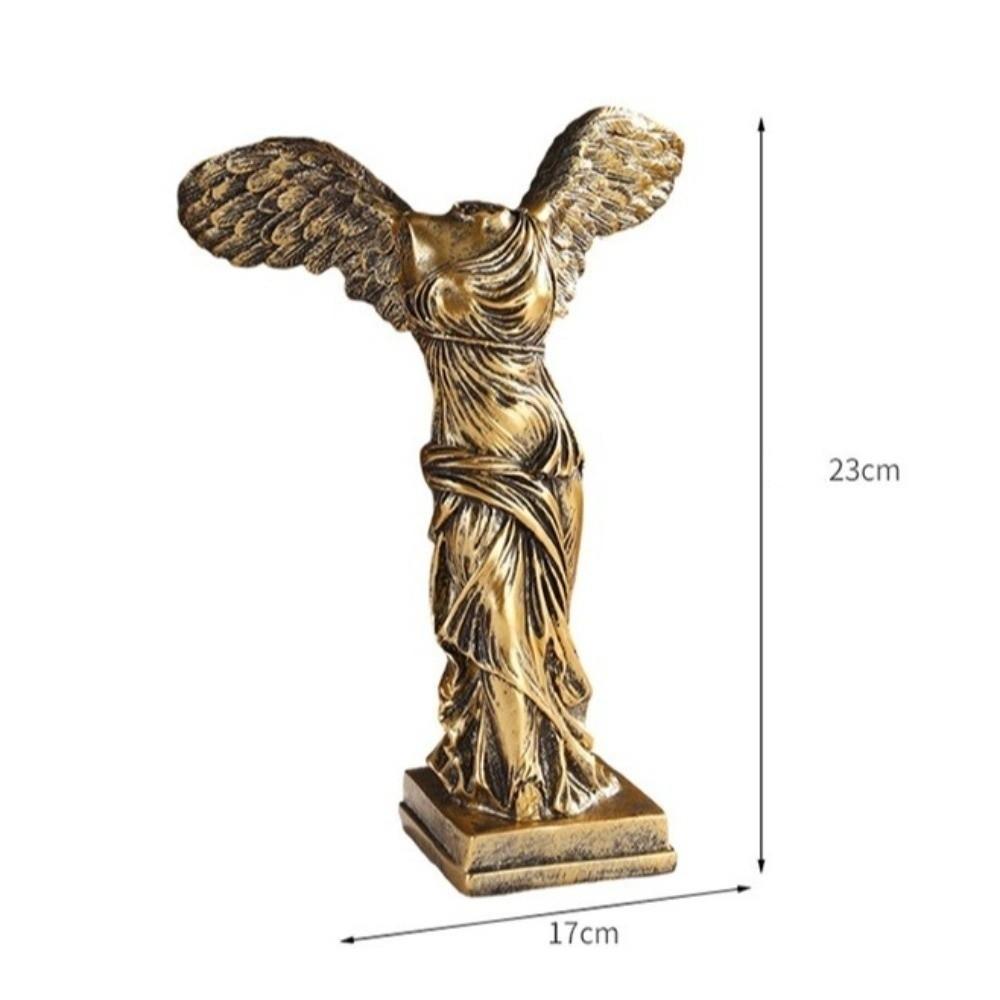 Home Decoration Retro Greek Statue With AntiSlip Pad Angel Wing Art Statue Living Room