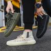 Men's Casual Shoes 2023 New Men's Shoes TPR Sole Lightweight Socks Shoes Simple Shoes Fly Mesh Through