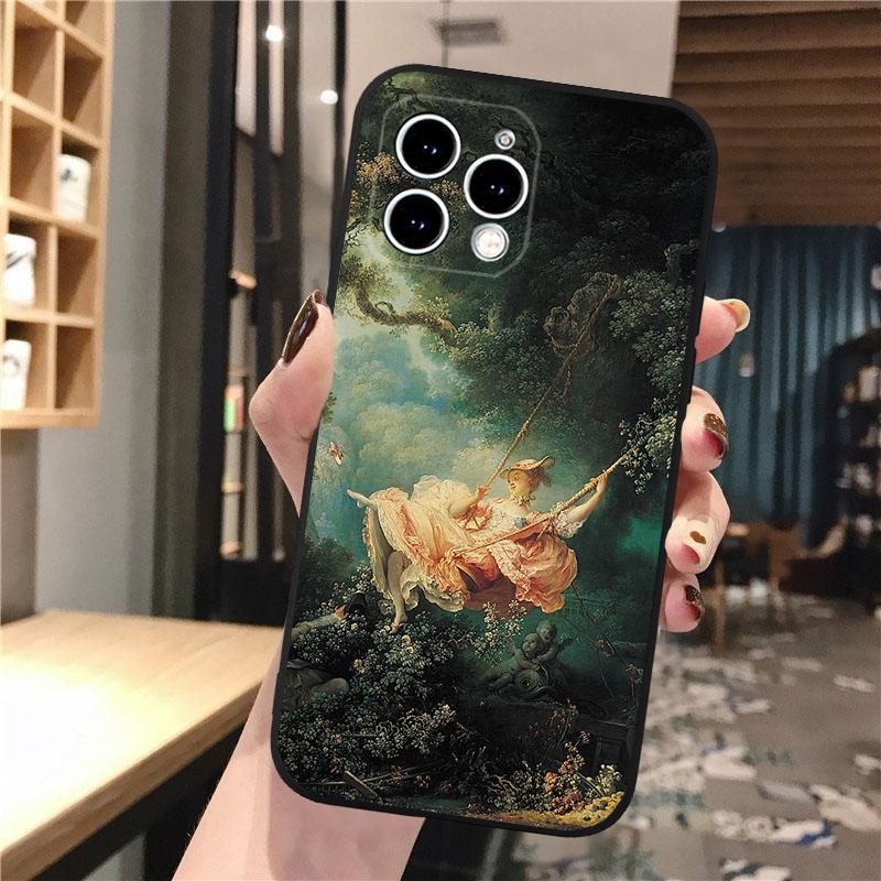 Renaissance Art Painting Phone Case For Iphone 15 14 Pro Max 13 12 11 Pro Max XSMax XR 12 13 Mini 14 Plus Shell