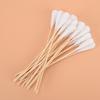 20 Pcs 20Cm Wood Cotton Swab Health Medical Clean Sticks Buds Wood Cotton Head
