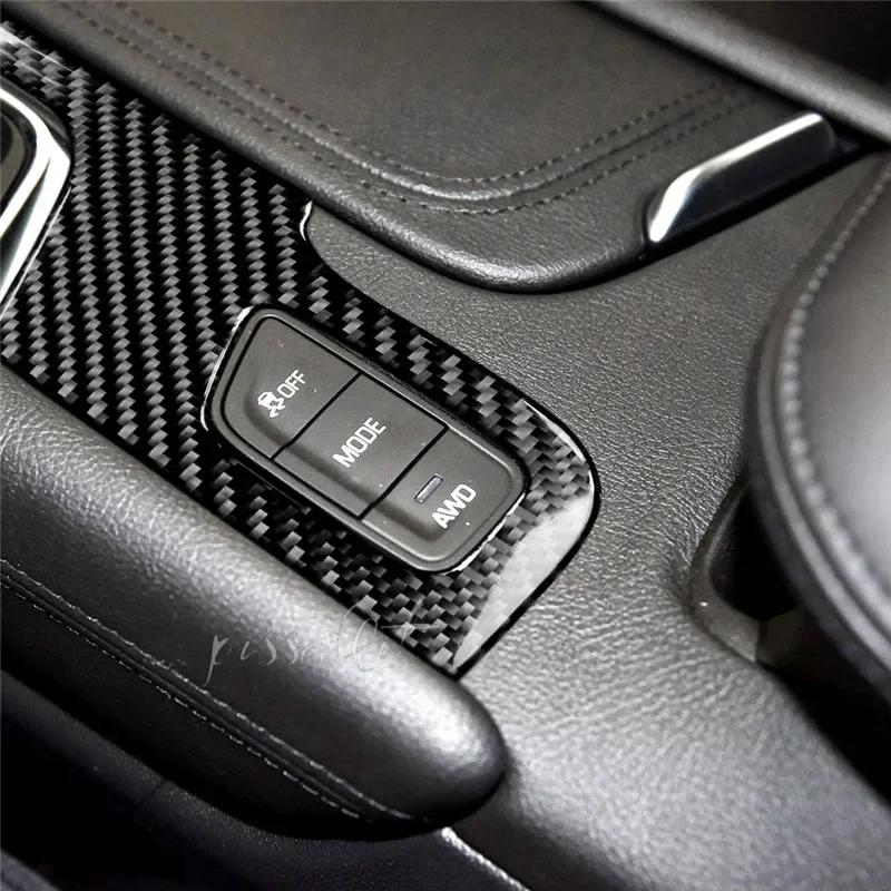 Углеродное волокно для ремонта салона автомобиля, декоративная рамка центрального управления, панель переключения передач, декоративная наклейка для Cadillac XT5 2016-2017 Styling