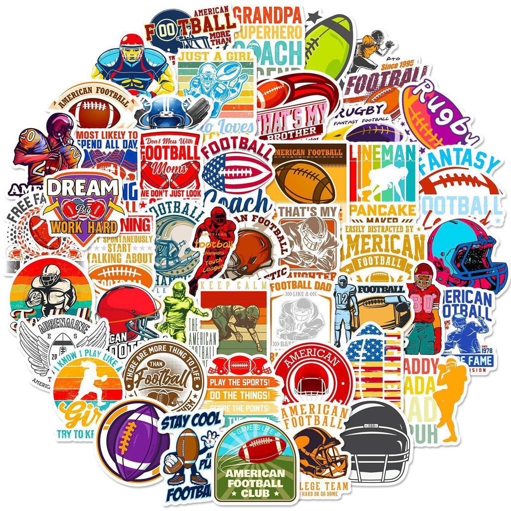 50 Rugby Text Paper Sports New Rugby Personalized DIY Graffiti Stickers New Products