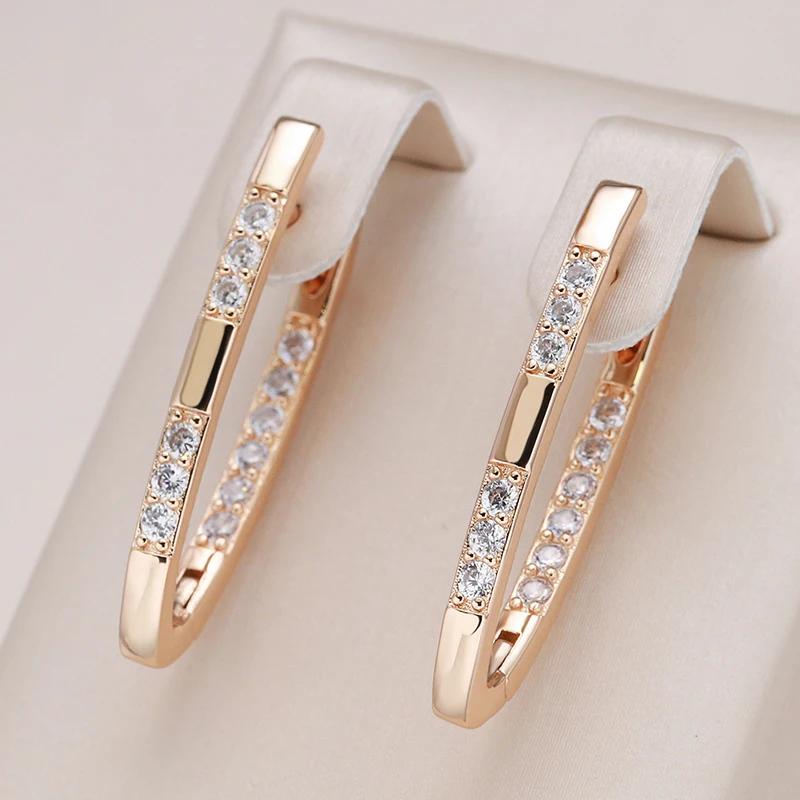 Fashion V Shaped Triangle Drop Earrings for Women Girls Crystal Zircon Straight Piercing Jewelry Accessories