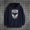 Mens Autumn Winter 2025 Hoodies Urban Streetwear Fashion Hip Hop Satan Print Hooded Sweatshirt Male Trendy Casual Men's Clothes
