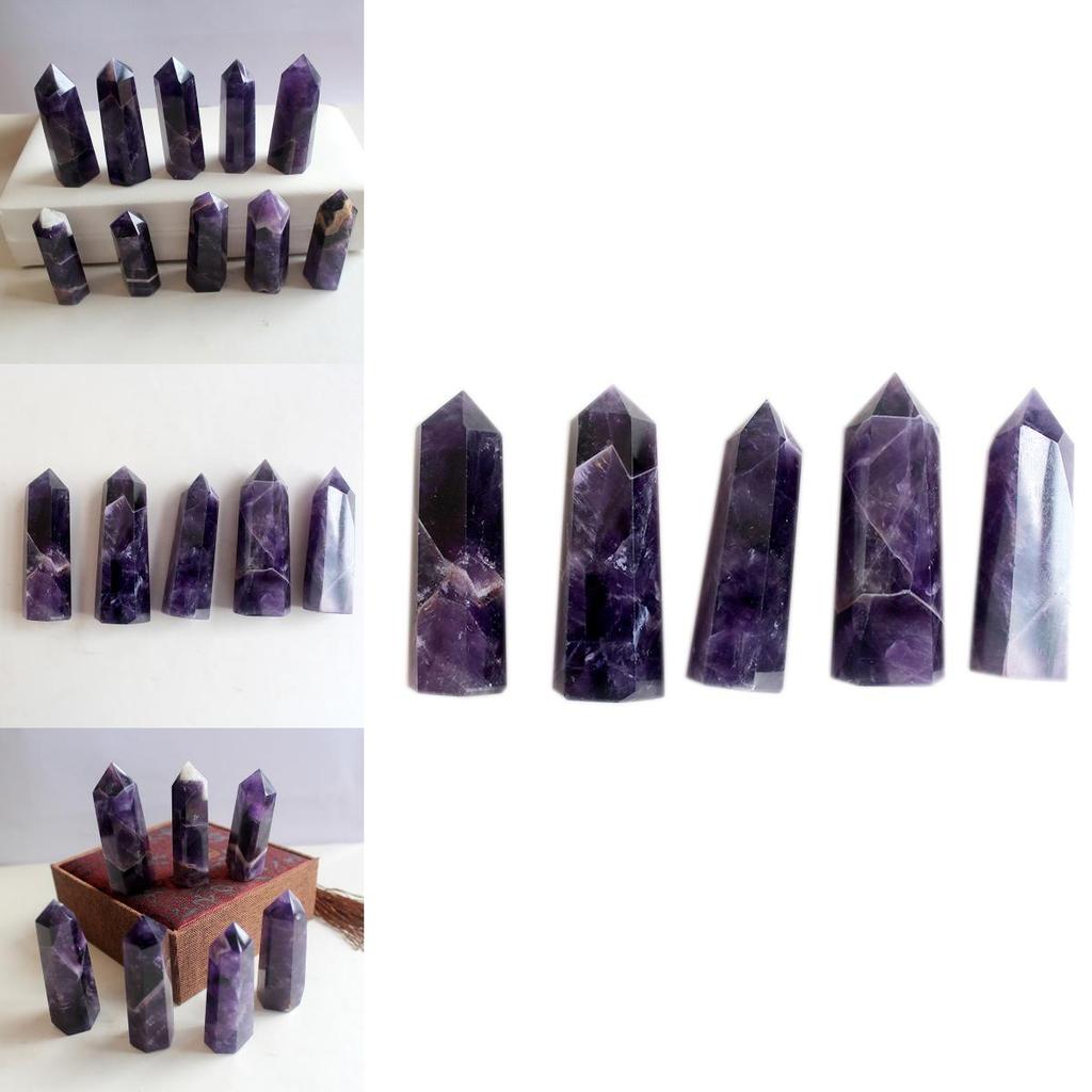 Exquisite Natural Purple Dream Amethyst Quartz Crystal Stone Point Hexagonal Wand