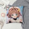 Аниме C-Cardcaptor S-Sakura Наволочка Декоративная для дивана Домашняя Двусторонняя печать Короткий плюш Наволочка Чехол для подушки