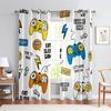 Gamepad Printed Curtains, Semi-Shading, Living Room, Bedroom, E-Sports Room Decorative Curtains, Customizable Patterns