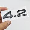 3D ABS Car Sticker Chrome Black Letters 2.4 3.2 3.6 4.2 Logo Emblem Trunk Badge For  Audi A3 A4 A5 A6 A7 A8 Q3 Q5 Q7 Accessories