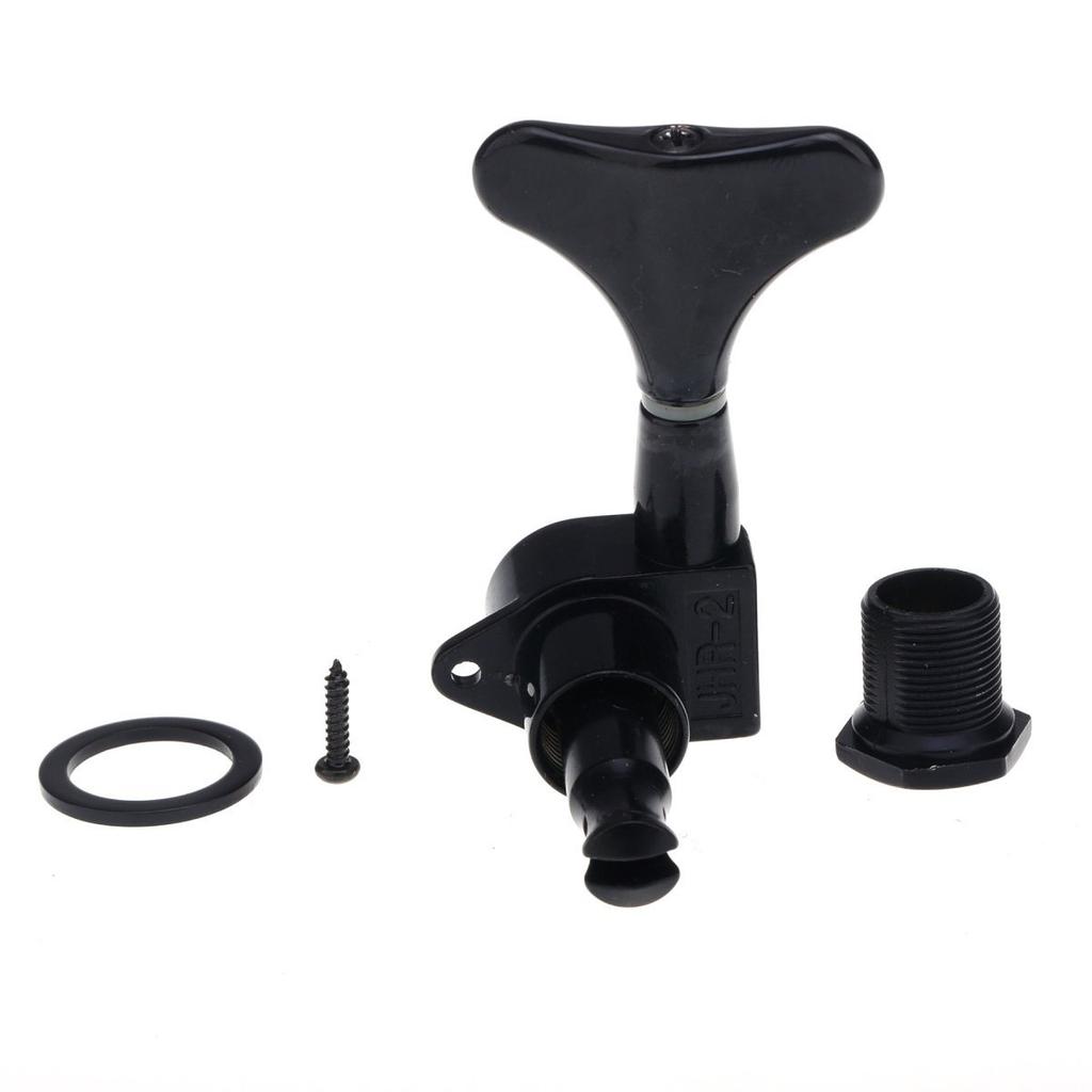 Musiclily Pro Басовые колки для Электробаса Черные L2+R2, Передаточное число 17:1, для 4-струнных Басов в стиле Ibanez,