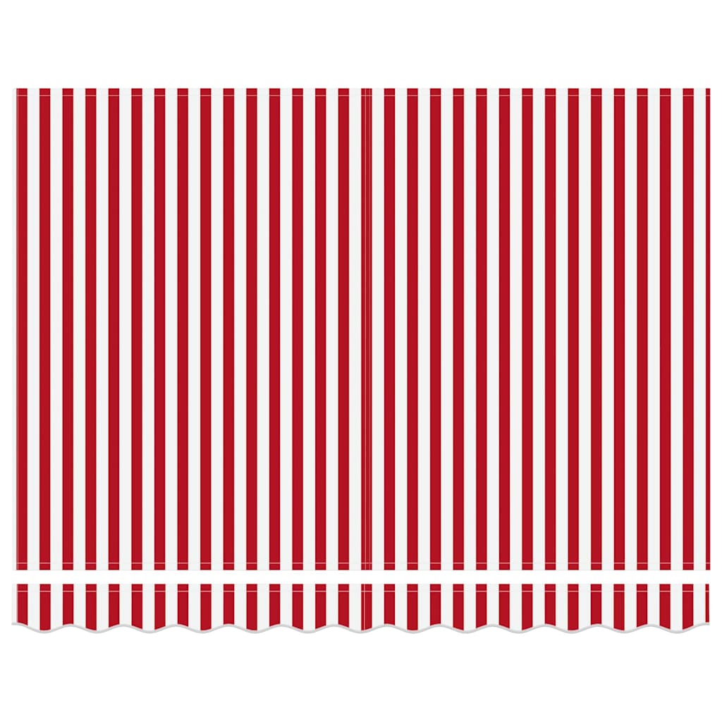 Retractable Awning Red and White 300 x 250 cm