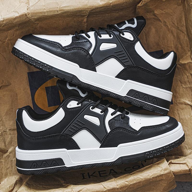 Осенняя мужская обувь Дышащие маленькие белые туфли Мужские трендовые туфли на толстой подошве с низким верхом Спортивная повседневная обувь для скейтборда