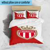 3pcs Monaco Football club Printed Bedding Set Duvet Cover Closure Includes 1 Duvet Cover & 2 Pillowcases Bedding Sets Home Decor Gifts
