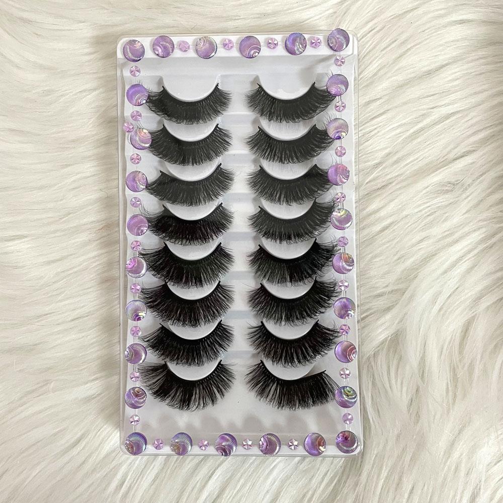 Wholesale Wispy Faux Mink Full Strip 3D Multi Layered Black 8MM-30MM Cruelty-Free Durable Eyelashes Targeted Vendor