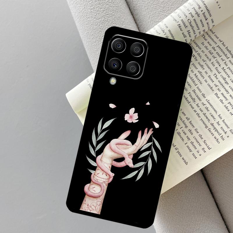 Hand Snake Flower For Samsung Galaxy M35 M21 M16 M06 M33 M13 M53 M11 M31 M55 M15 M14 M34 M54 M12 M32 M52 Case