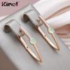 Женские винтажные серьги Kinel V-образной формы из розового золота