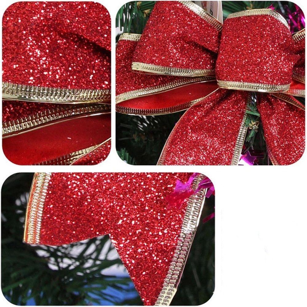 Decorate Gold Powder Bow Pendant Christmas Christmas Decorations Bow Christmas Bow