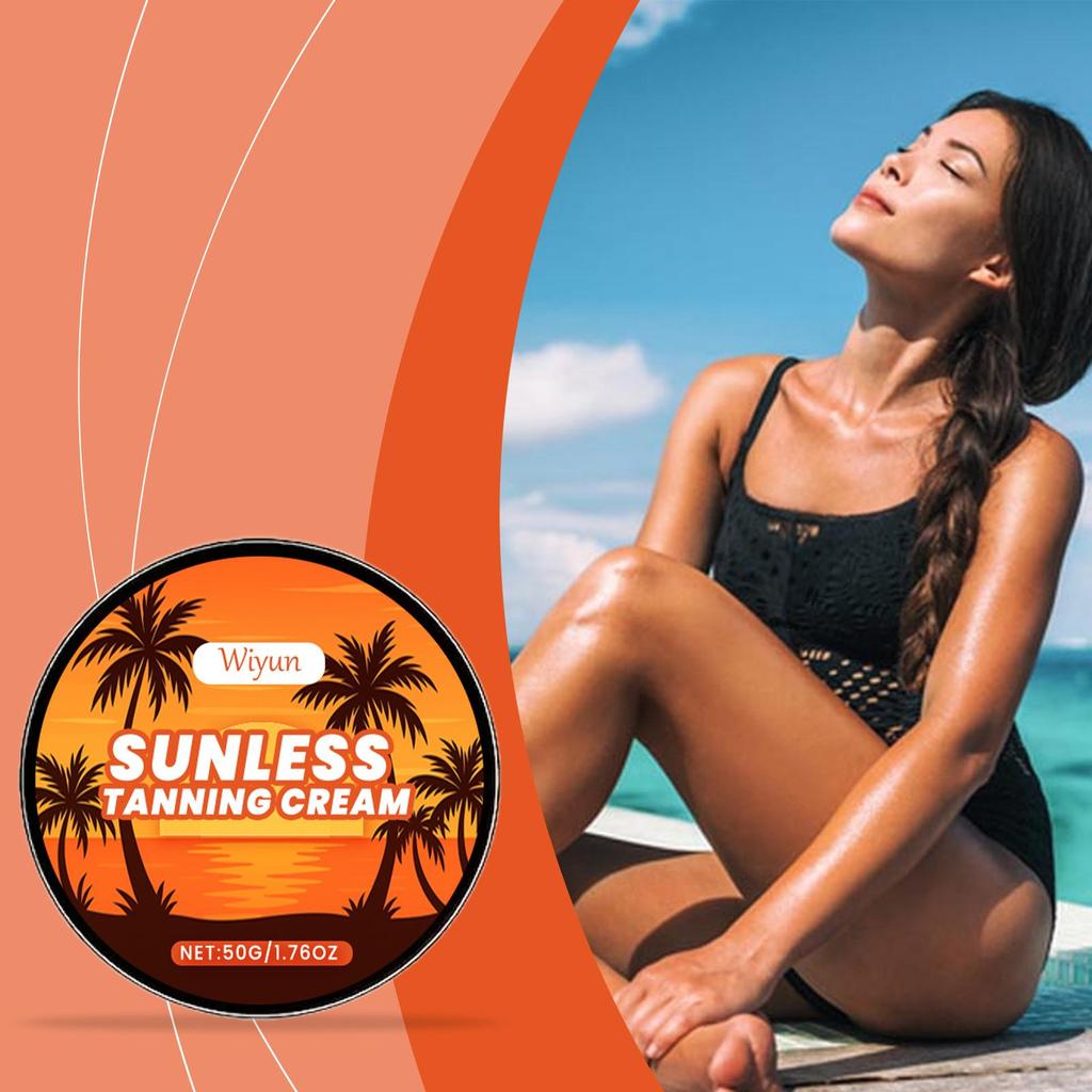 Sunless Tanning Aid Cream Plant Oil Glossy Moisturizing Even Skin Tone For All Seasons Tanning Aid Body Cream