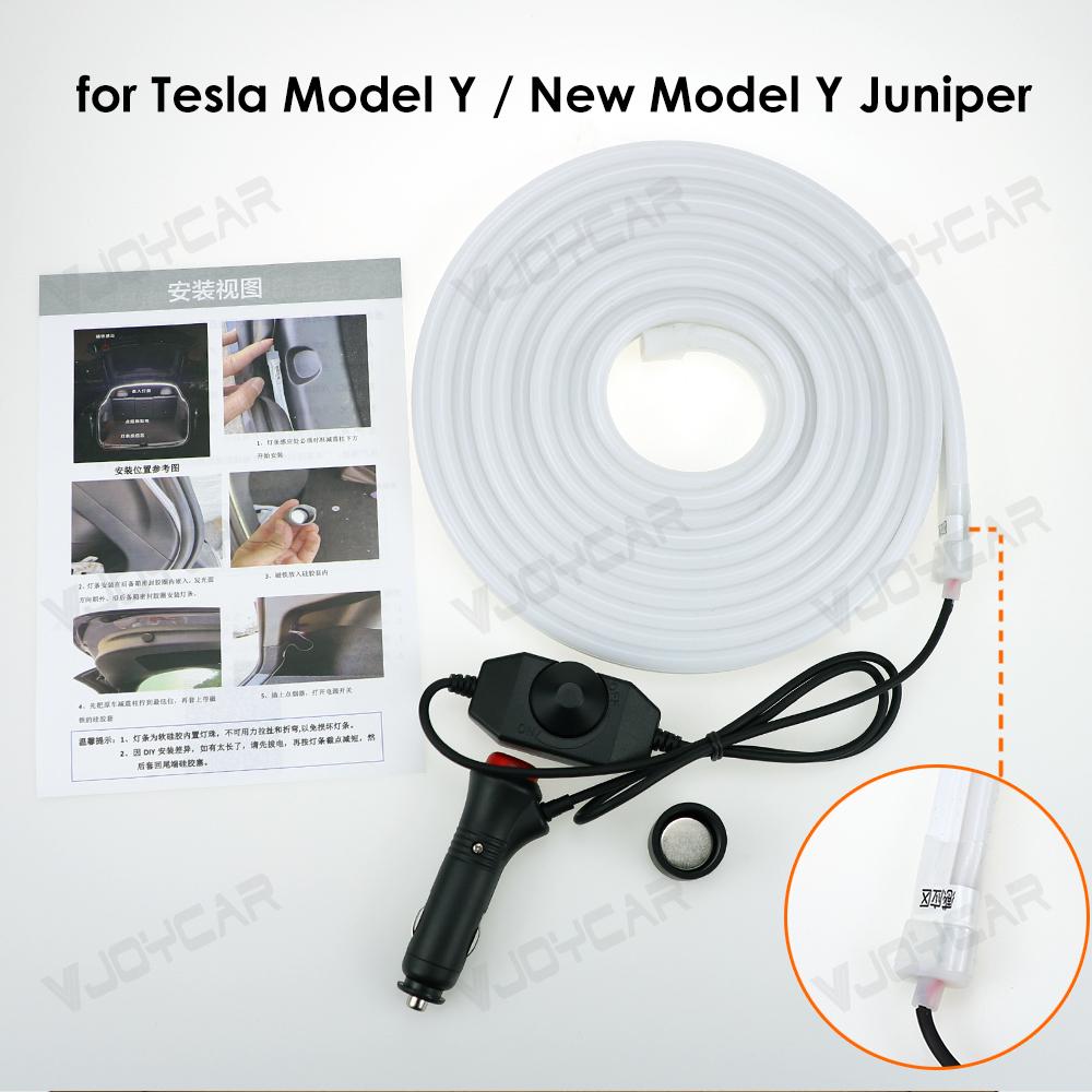 VJOYCAR New Model Y Juniper YL New 3 Highland Rear Front Rear Trunk Waterproof LED Strip Atmosphere Brighten Light Plug & Play