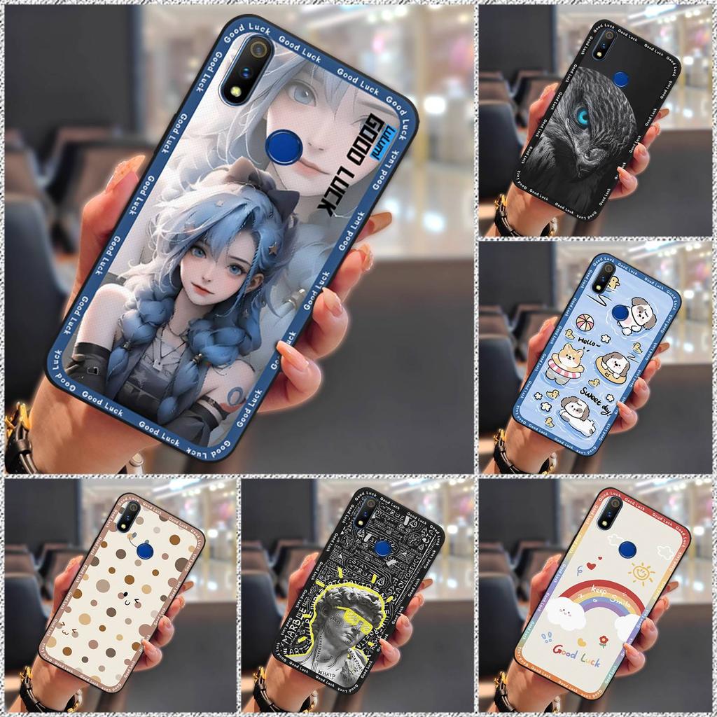 Back Cover Anti-dust Phone Case For OPPO Realme 3 Pro/X Lite Cartoon Silicone Fashion Design Anti-knock Soft case Cute
