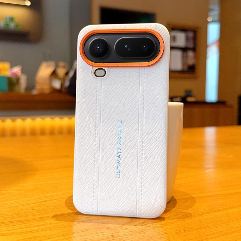 Чехол для Honor Magic 8 Pro Air, TPU, кожаная наклейка, легкий роскошный вид, дизайн со швом, красная крышка камеры