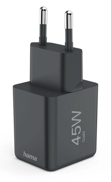 Hama super mini power delivery quickcharge usb-c 45w black wall charger