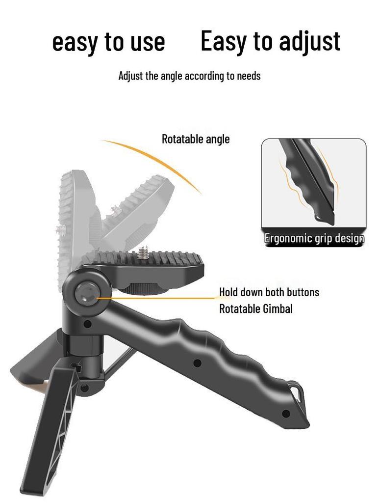 Dual-Camera Mobile Teleprompter Stand for Live Streaming - Portable Handheld & Desktop Universal Stand