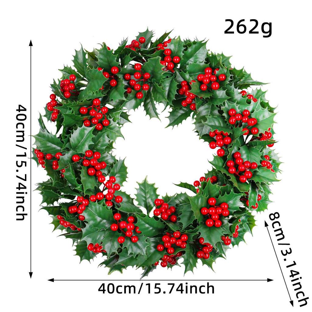Port Love Christmas Rattan Vine Door Wreath Decoration Prop