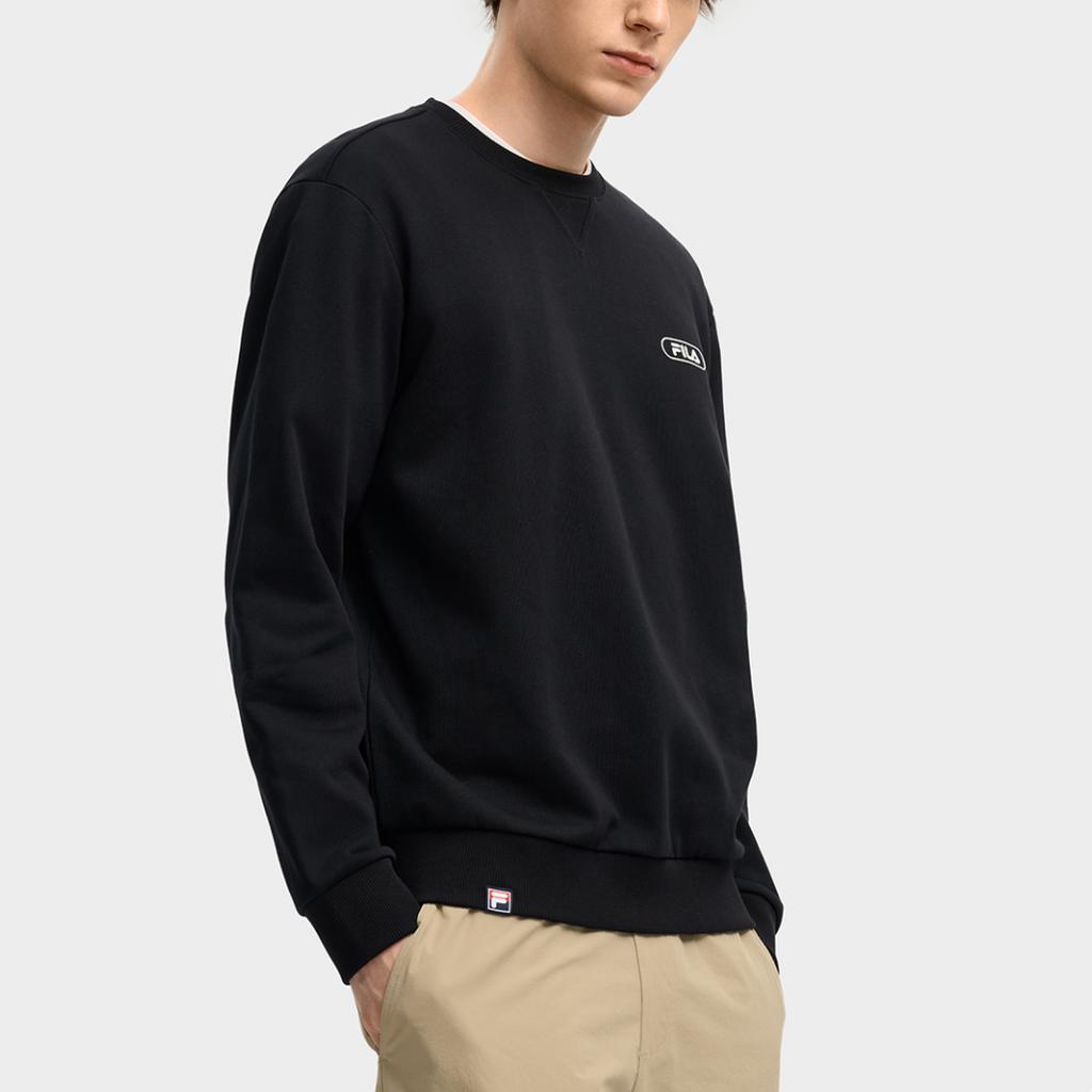 Fila Оригинальная Модная Повседневная Свободная Удобная Универсальная Толстовка-Пуловер с Круглым Вырезом Мужская толстовка F11M549212FBK