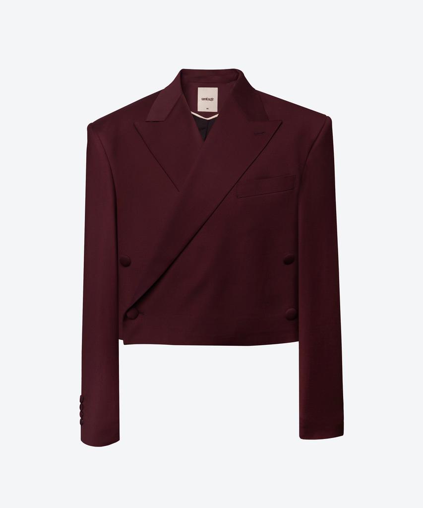 Untage Wool Crop Jacket [Burgundy (Unisex)]_Uth-Fb02