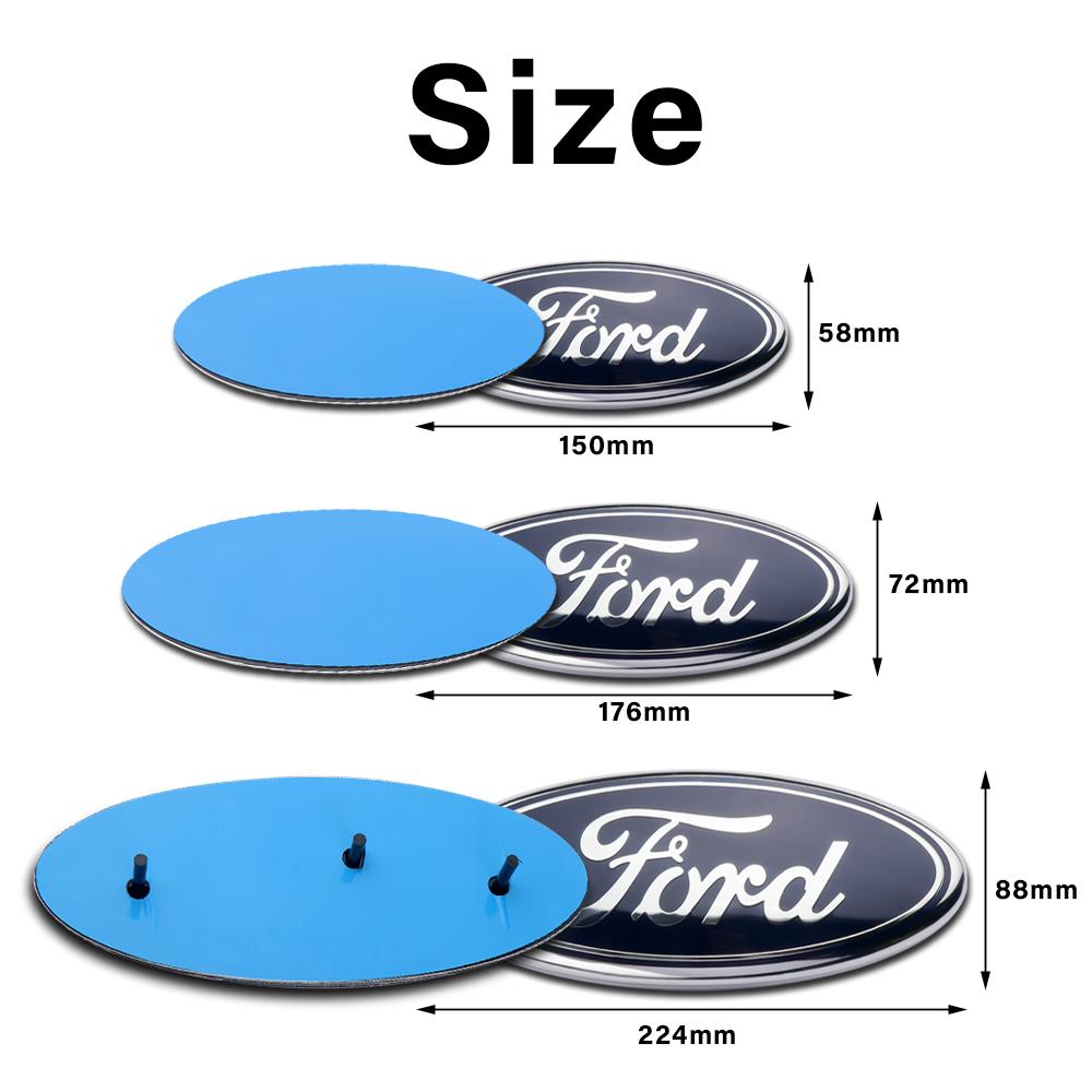 Original Replacement Car Front Grille Badge Trunk Cover Sticker For Ford Ranger Focus2 3 Mondeo C-Max Mustang Fiesta Kuga Escape