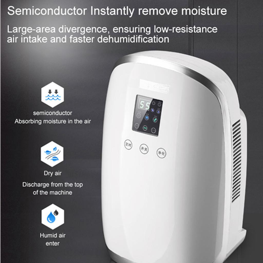 110W 220V Portable Dehumidifier Moisture Absorber Indoor Dehumidifier Basement Moisture Absorber MuteTiming External Water Pipe 1.7L