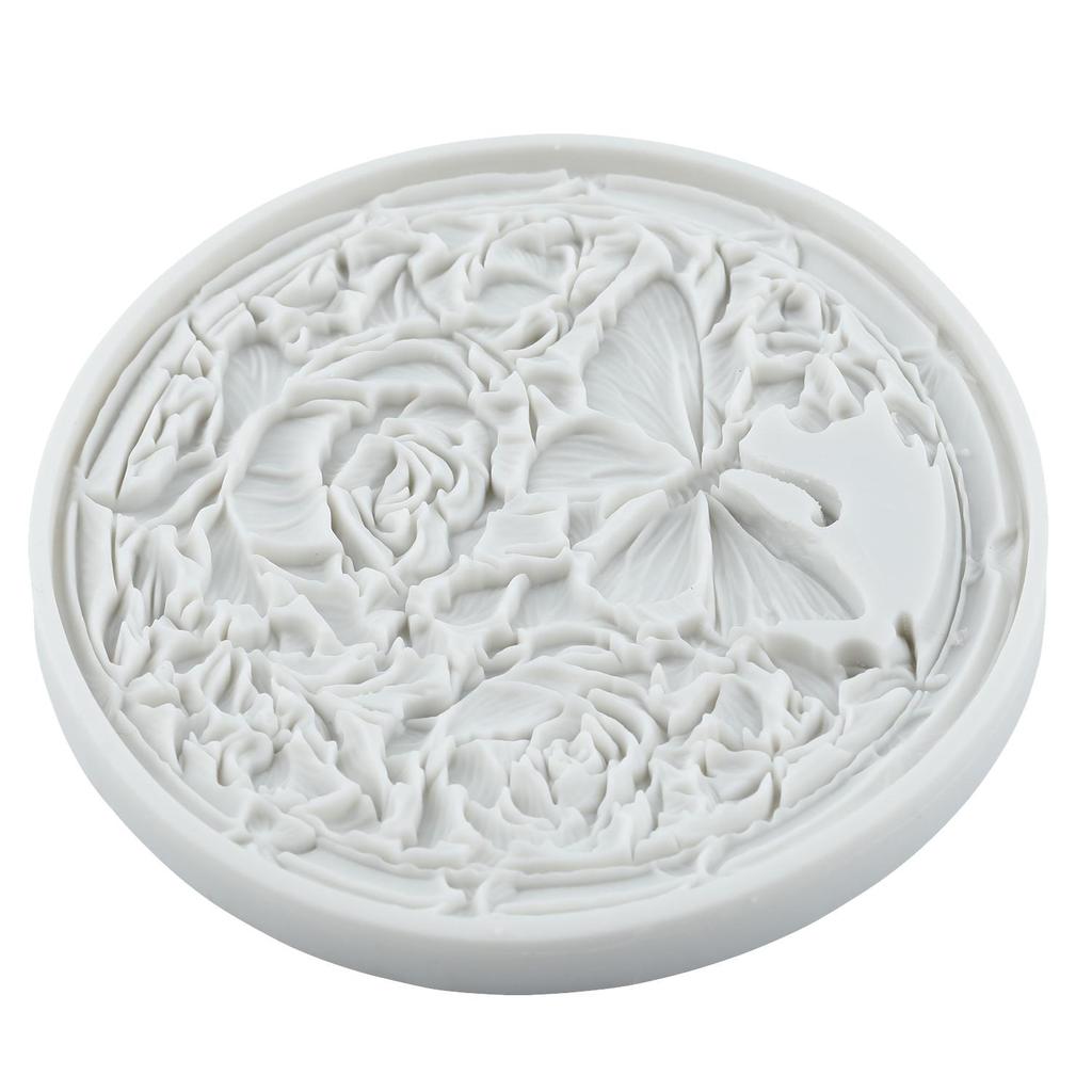 Силиконовая форма для барочной фоторамки, гирлянда из пионов, бабочка, роза, формы для мастики, инструменты для украшения торта, тематический торт, десерт, украшенный шоколадом, форма для конфет