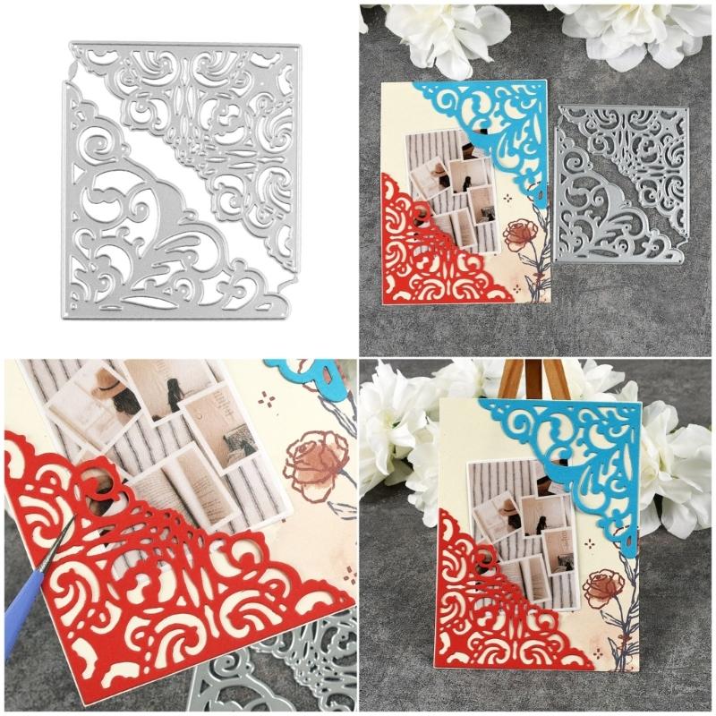 Геометрические треугольные режущие штампы из углеродистой стали для скрапбукинга, изготовления открыток, альбомов, декоративного тиснения бумаги, вырубки