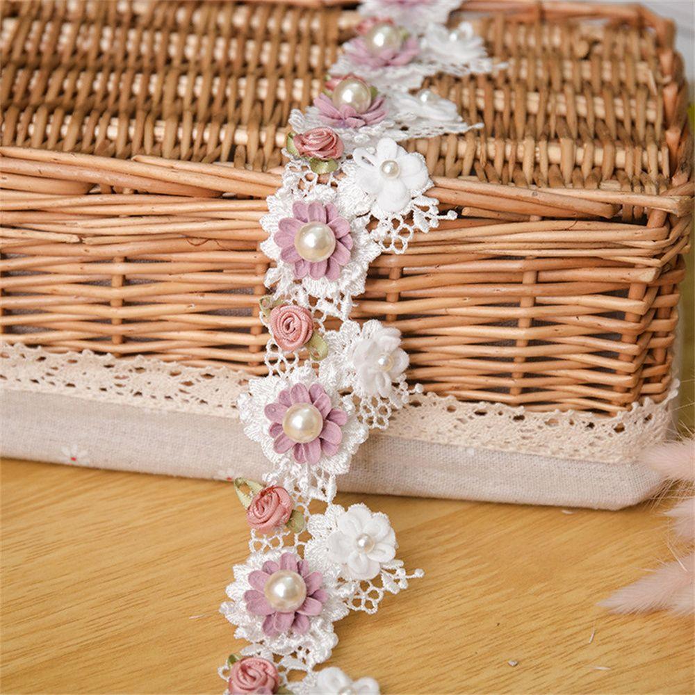 Fashion Cloth Decor Flower Embroidery DIY Craft Sewing Material Fabric Accessories Lace Ribbon