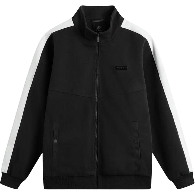 Li Ning Color Block Zip Up Stand Collar Comfortable Breathable Versatile Casual Jacket Men Jacket Black AFDV525-1