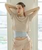 Debiweeo Укороченный топ-вафля Mellow Crop Top Devi-T0157-Бежевый