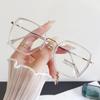 Оправа для очков Влагозащита Защита от синего света Простая квадратная оправа Плоские очки Женские Для круглого лица Фотохромные очки