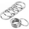 10-50pcs 25/30mm Stainless Steel Key Rings Round Flat Line Split Rings Keyring for Jewelry Making Polished Keychain DIY Findings