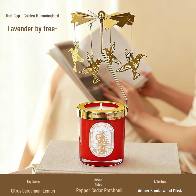 Rotating Soy Wax Scented Candle Holder - Birthday Gift & Home Decor