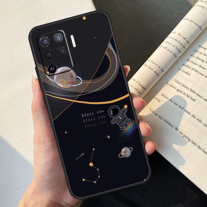 Чехол-космонавт для Oppo A80 A60 A40 A78 A38 A18 A98 A58 A96 A76 A16 A94 A74 A54 A15 A17 A57 A77 A5 Pro