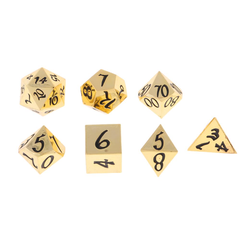 Набор из 7 многогранных кубиков D4, D6, D8, D10, D12, D20 для настольных игр, игрушка для DND