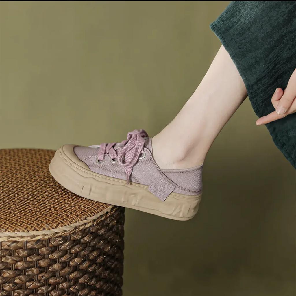 Off White женские туфли на высокой платформе парусиновые шнурки розовые предложение новое поступление 2024 корейский с акцией горячая женская обувь