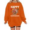 Women's Fashion Casual Long Sleeve Thanksgiving Printed Sweatshirt Top