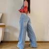 Spring Summer Autumn Women's Jeans Vintage Long Wide Leg Pants Loose Wide Leg Jeans High Waist Trousers