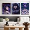 Solid Wood Frame Game Postoer Genshin Impact Poster General Raiden Anime Posters Canvas Painting Wall Decor Posters Wall Art Picture Home Decor