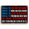 1pc, Second Amendment Metal Poster (7.87''x11.81''), Bar Sign, That's Why Our Rights Are So High, Vintage Aluminum Sign