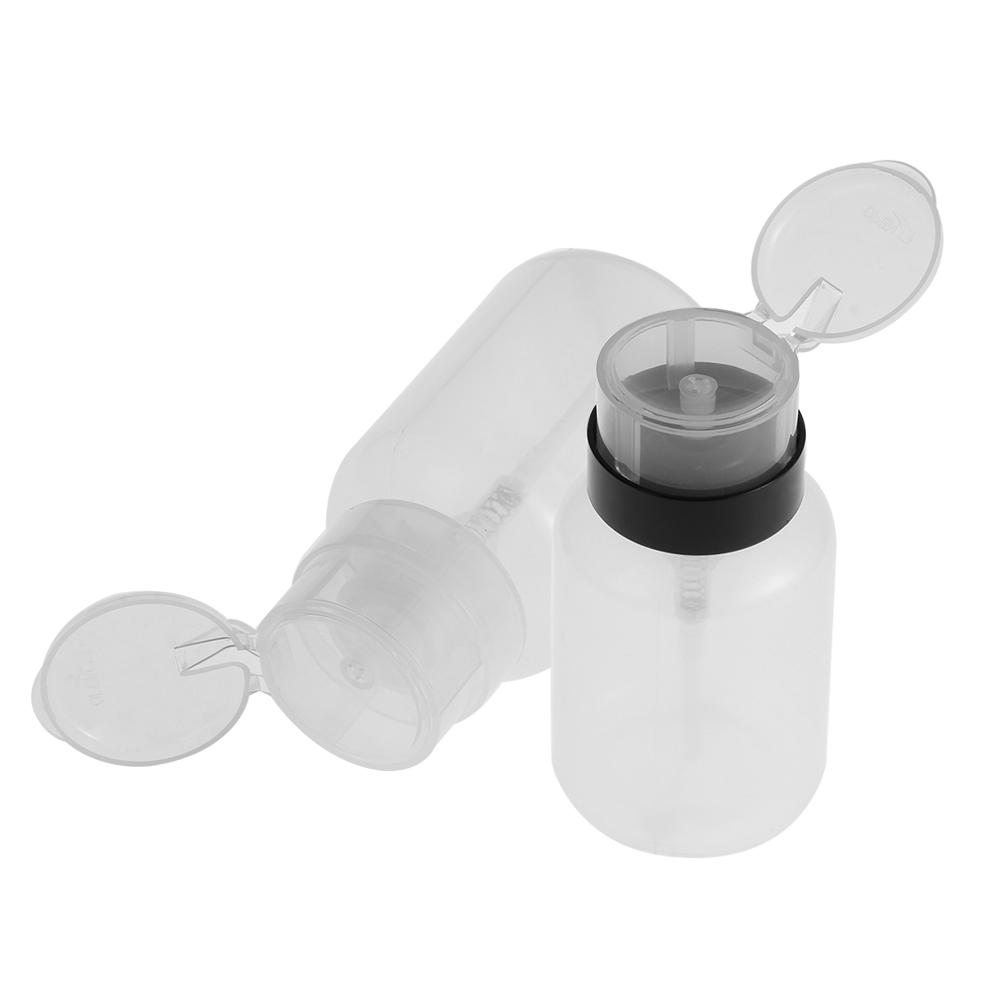 200mL UV Gel Cleaner Pump Dispenser Container Empty Bottle Clean Acetone  Nail Polish Remover