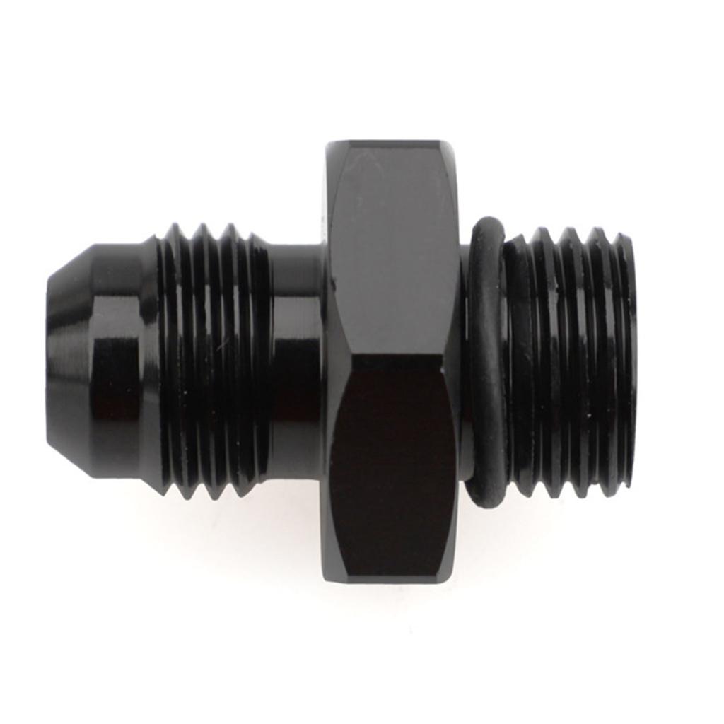 AN6 Pipe Fitting Adapter Aluminum Alloy External Thread Adapter Black for Fuel Gas Oil Line External Thread Adapter