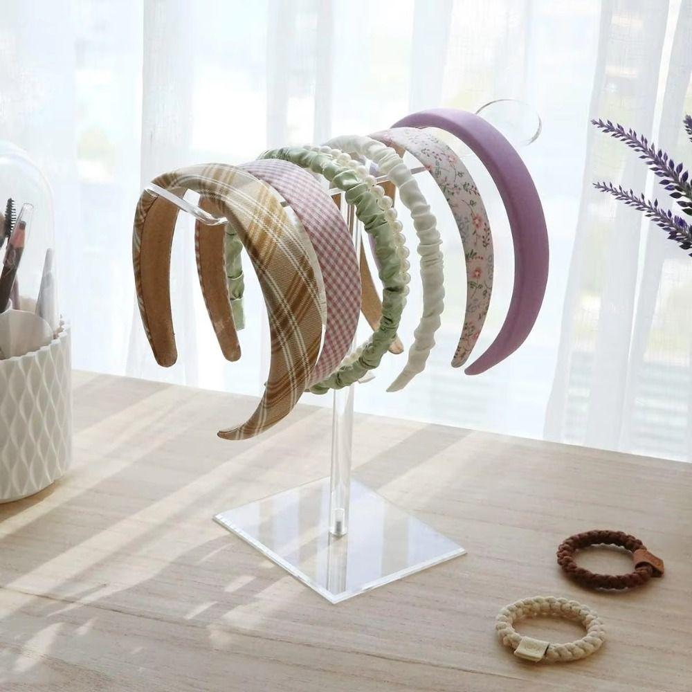 Acrylic Headband Holder Rack Detachable Hairband Organizer Durable Display Shelf