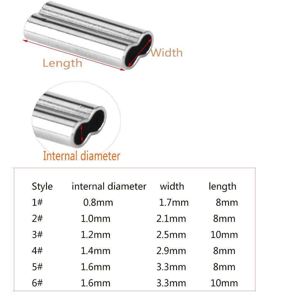 High Quality Connector Line Crimping Sleeves Fishing Wire Tube Double Copper Tube Stainless Steel